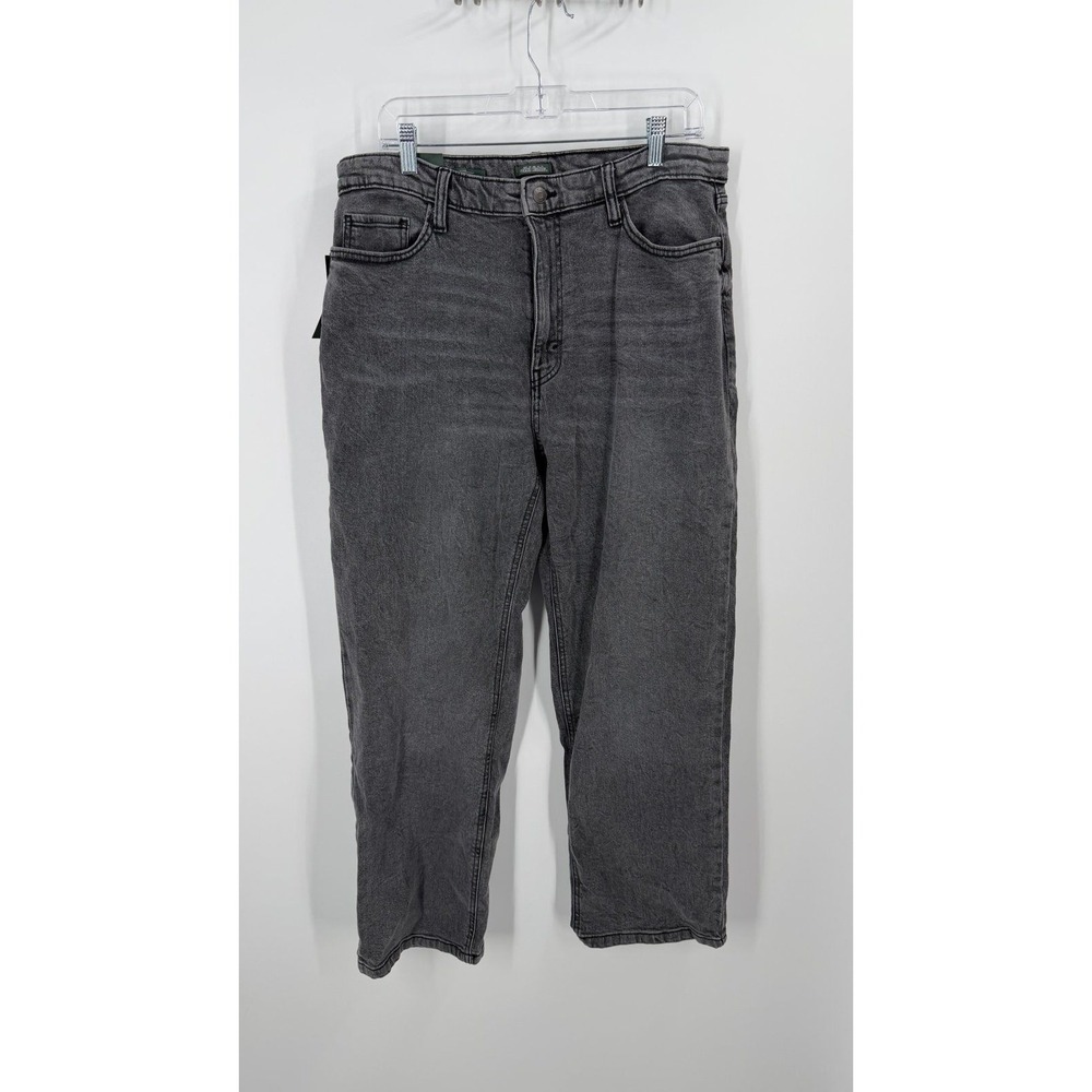 Wild Fable Jeans Women 12 Black Stone Faded 90s Relaxed Straight High Rise NWT